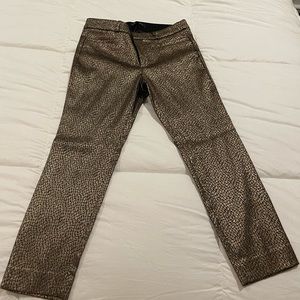 Women| Banana Republic Modern Sloan Pants| Gold and Black